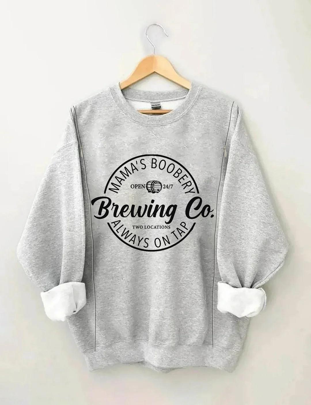 Mama Letter Graphic Zip Crewneck Easy-Access Sweatshirt - GiftifyMama