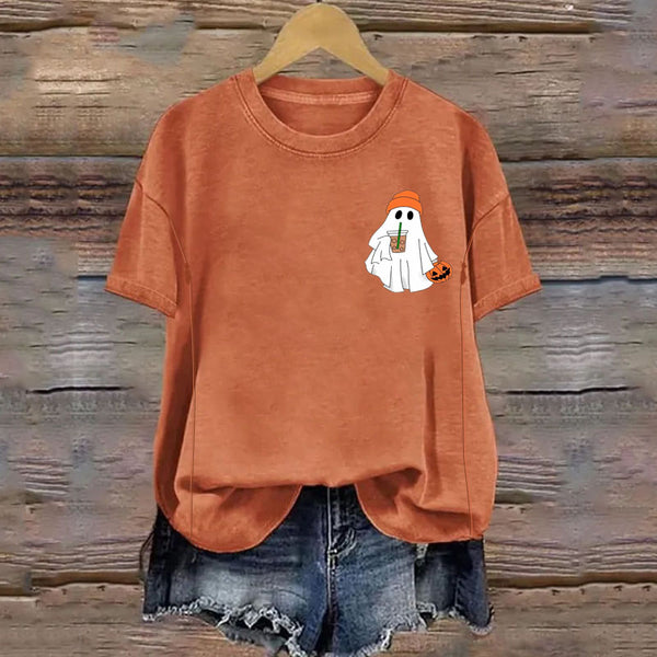 Halloween Coffee Ghost Nursing T-shirt