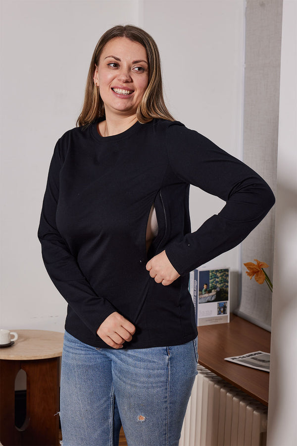 Women Long Sleeve Nursing T-shirt