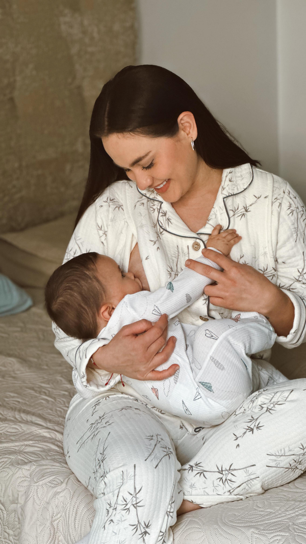 Womens Nursing Maternity Pajama Set
