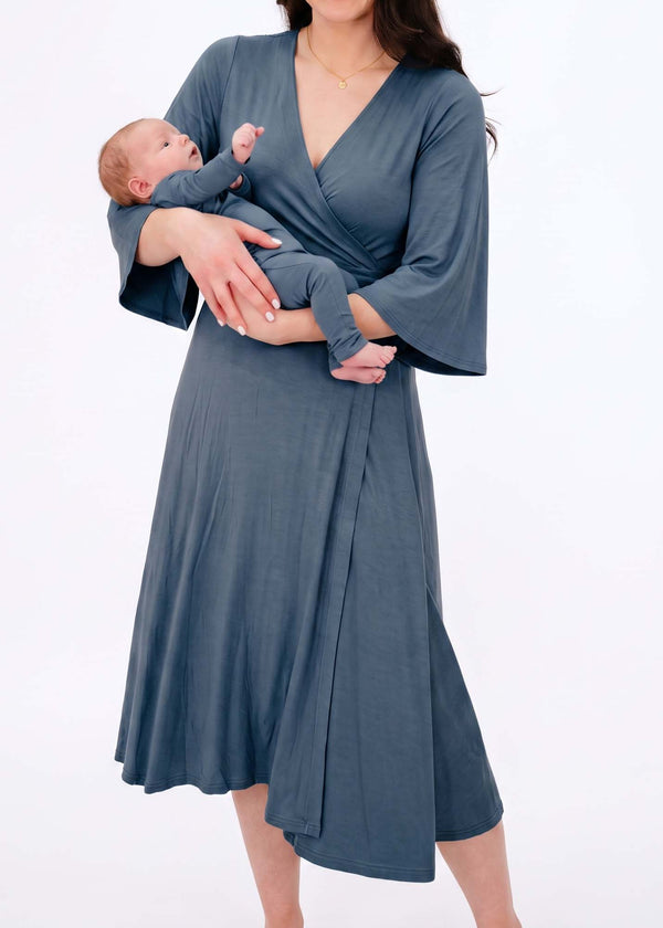 breastfeeding wrap dress Isla With an elegant adjustable tie that will grow with you throughout your pregnancy Angel Maternity Maternity Classic Wrap