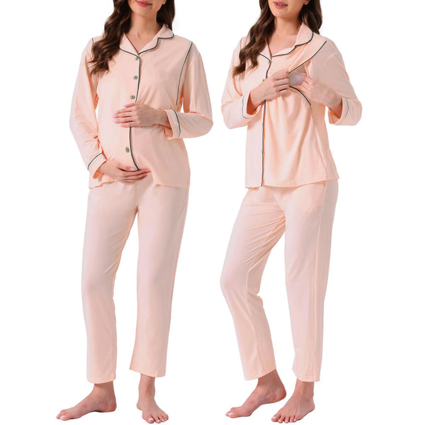 Maternity Nursing Pajamas Set