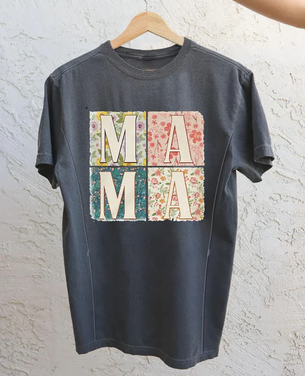 Funny Floral Mama Nursing T-shirt