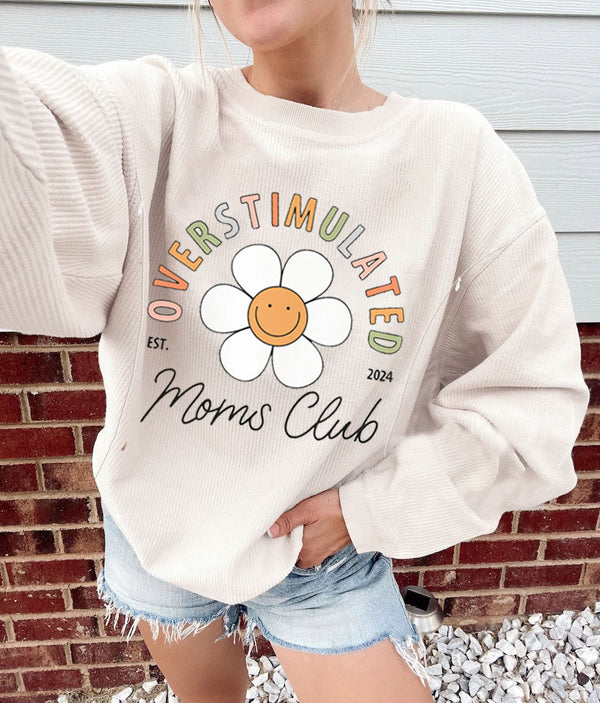 Funny Caffeinated Moms Club Nursing Sweatshirt