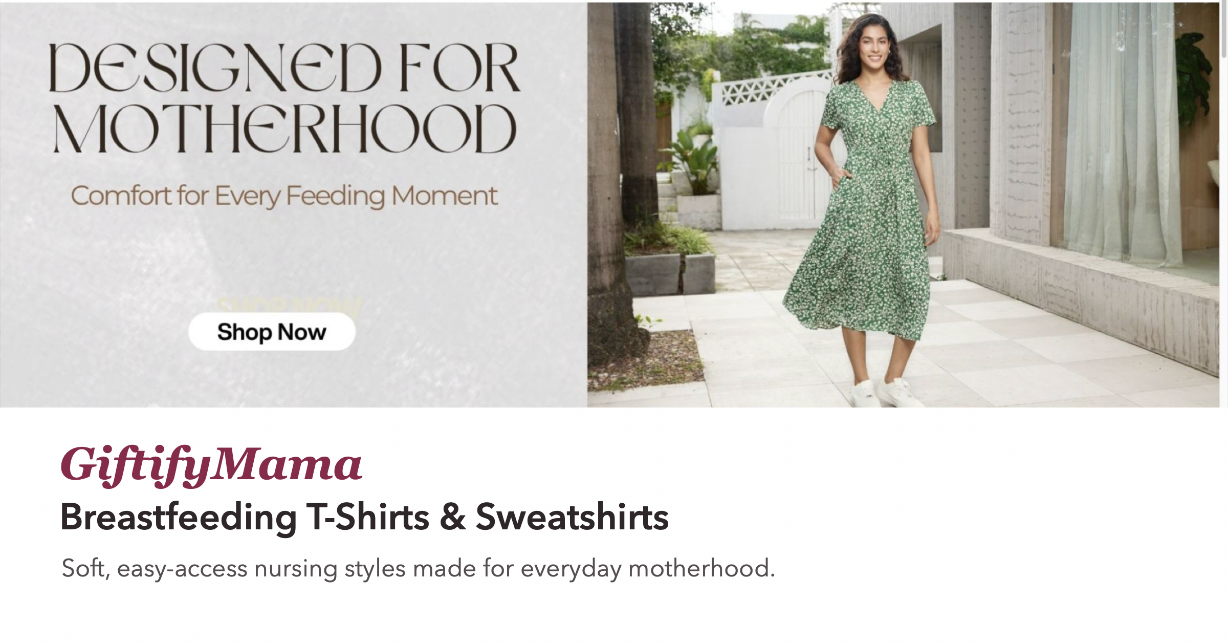 The picture giftifymama.com shows when its homepage is shared