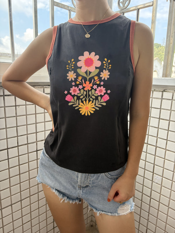 Flowers Nursing Tank