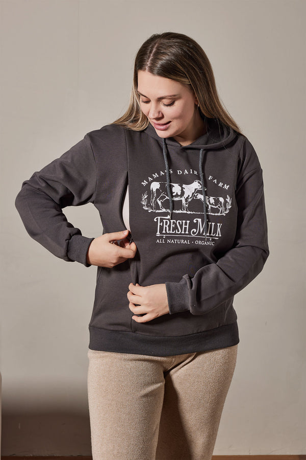 Mama's Dairy Farm Nursing Friendly Hoodie