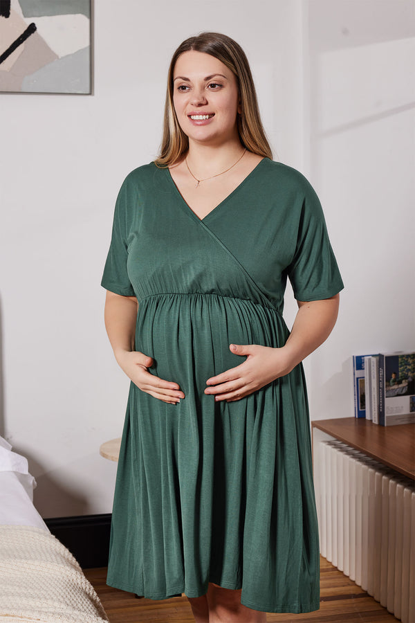 Nursing Nightgown Maternity Breastfeeding Dress