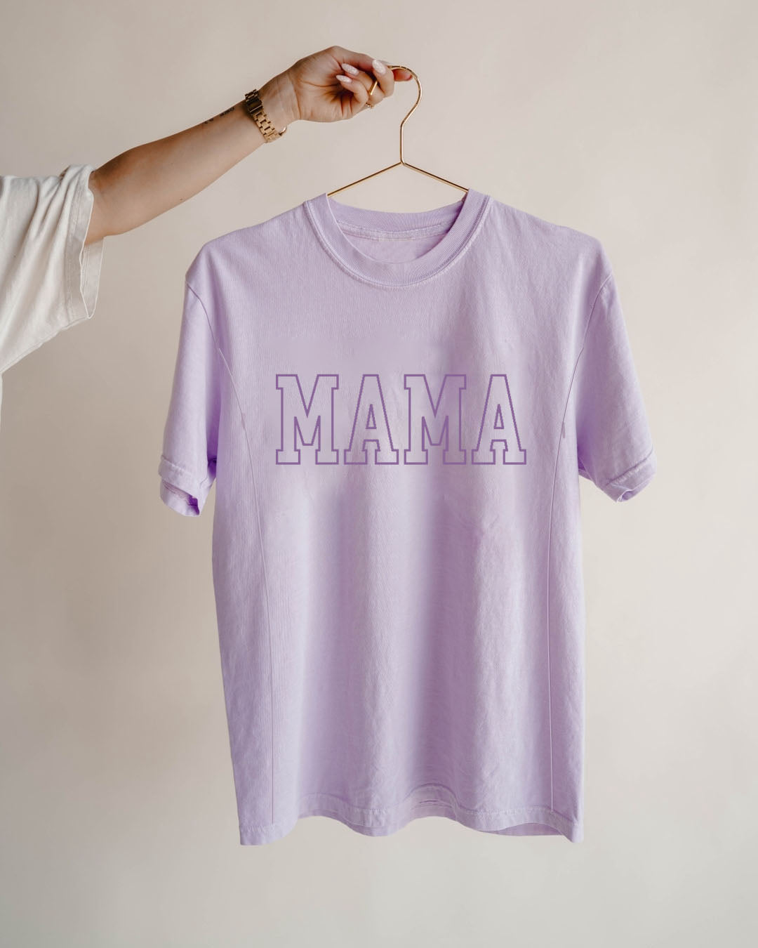 Lavender MAMA Embroidered Nursing T-shirt