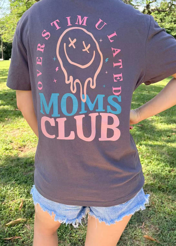 Cute Overstimulated Moms Club Nursing T-shirt