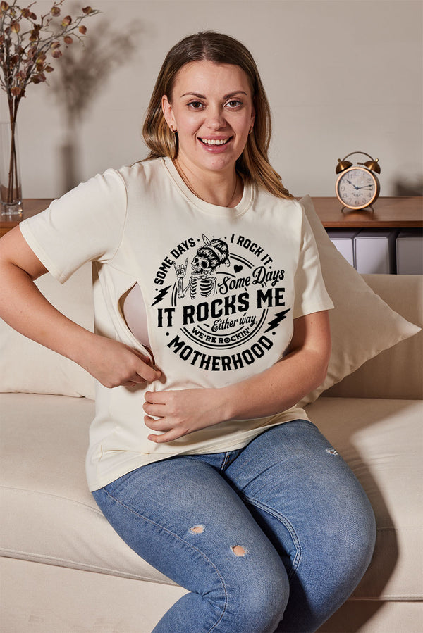 Some Days I Rock It Some Days It Rocks Me Nursing T-shirt