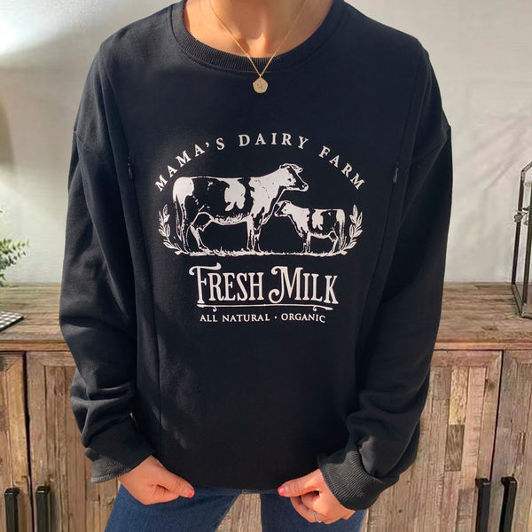 Mama's Dairy Farm Breastfeeding Crewneck Sweatshirt