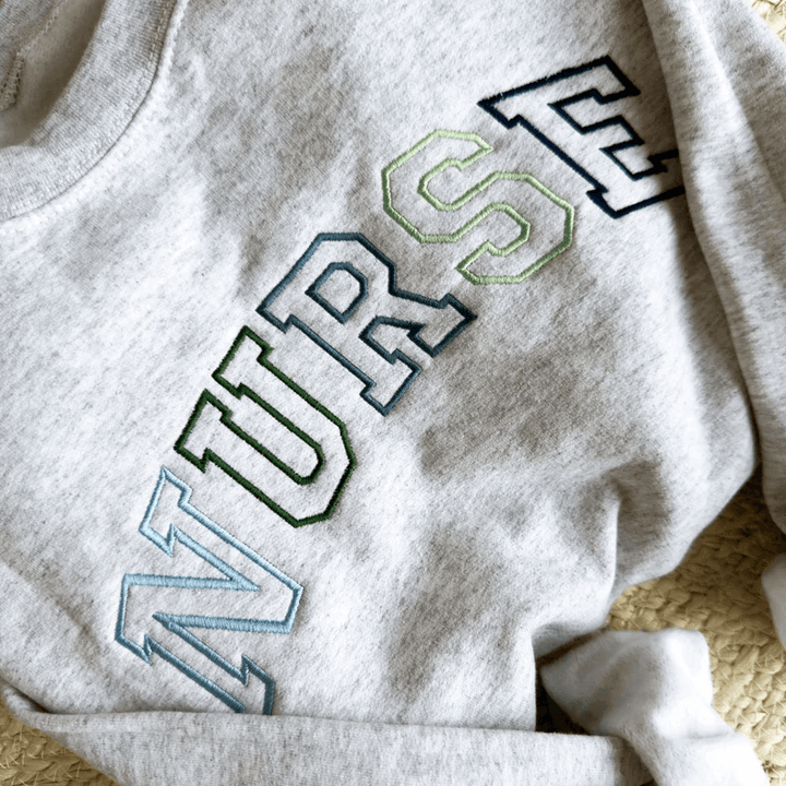 Embroidered Nurse Athletic Sweatshirt - Giftifymama