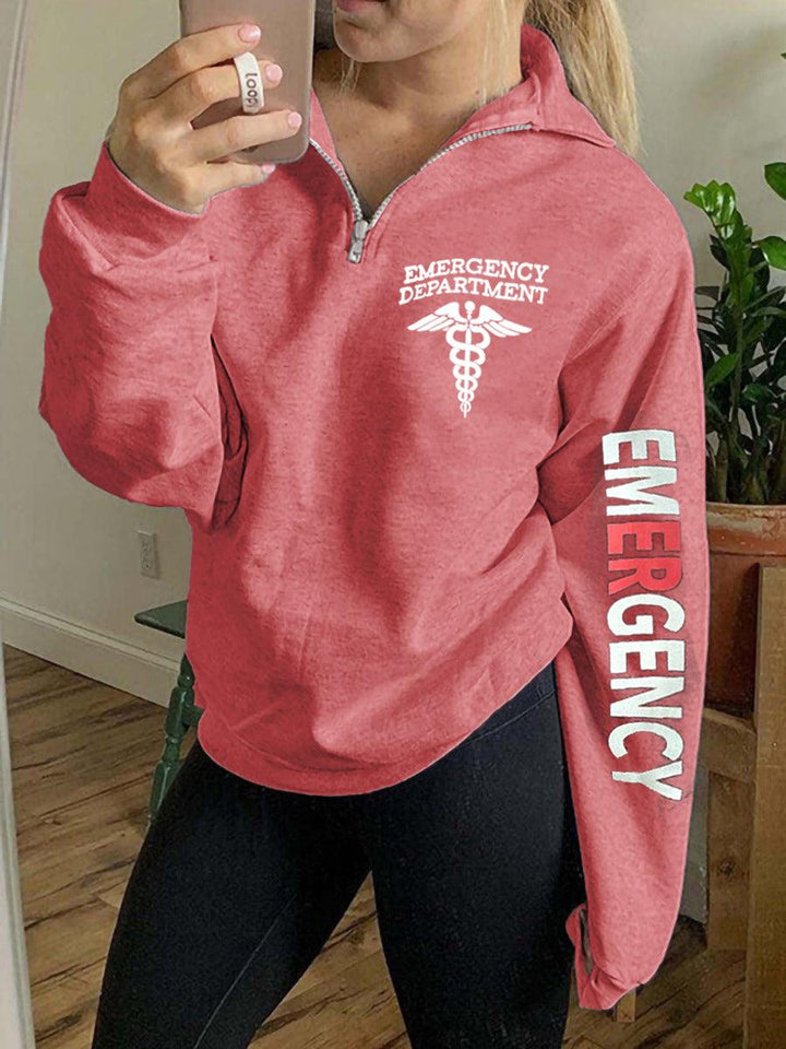 Emergency Department Nurse Zip Sweatshirt - Giftifymama