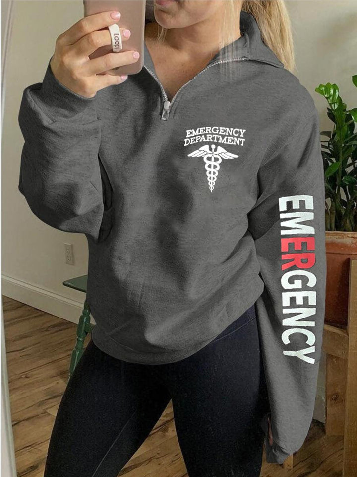 Emergency Department Nurse Zip Sweatshirt - Giftifymama