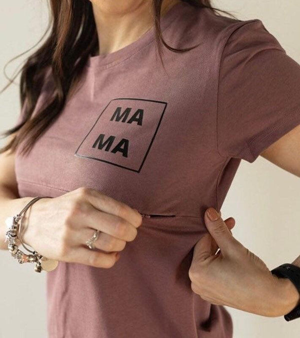 Mama Crew Neck Nursing T-shirt - Giftifymama