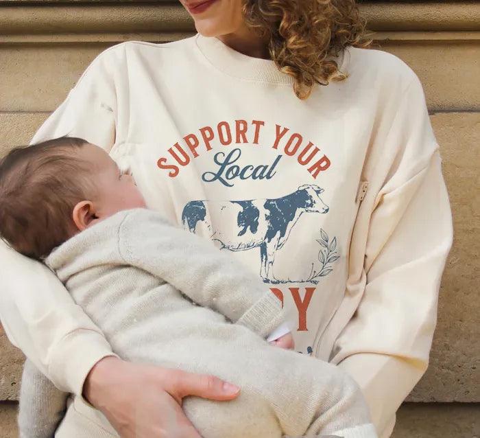 Support Your Local Farmer Breastfeeding Sweatshirt - Giftifymama